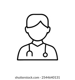 doctor icon line art vector design