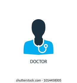 Doctor Icon. Logo Element Illustration. Doctor Symbol Design From 2 Colored Collection. Simple Doctor Concept. Can Be Used In Web And Mobile.