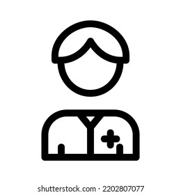 doctor icon or logo isolated sign symbol vector illustration - high quality black style vector icons
