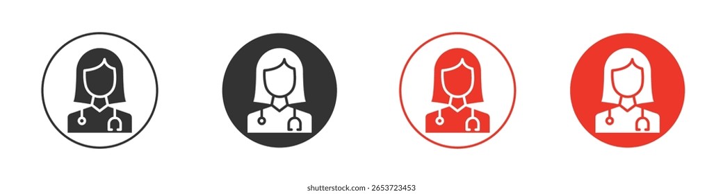Doctor icon for logo, vector sign symbol for design