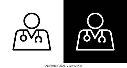 Doctor icon. Logotype vector set