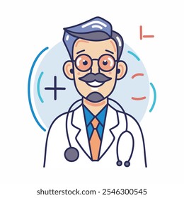 Doutor ícone da medicina. Vetor brilhante