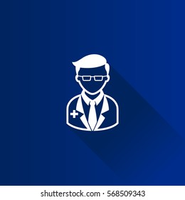 Doctor icon in Metro user interface color style. Medical practitioner healthcare