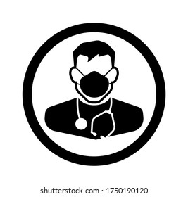 doctor icon on white background