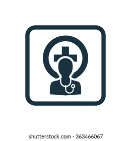 doctor icon, on white background