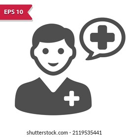 Doctor Icon - Pharmacist, Dentist. Professional, pixel perfect icon, EPS 10 format.