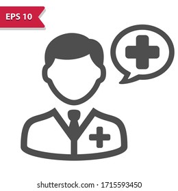 Doctor Icon. Professional, pixel perfect icon, EPS 10 format.