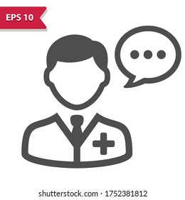 Doctor Icon. Professional, pixel perfect icon, EPS 10 format.