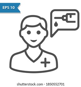 Doctor Icon. Professional, pixel perfect icon, EPS 10 format.