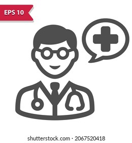 Doctor Icon. Professional, pixel perfect icon, EPS 10 format.