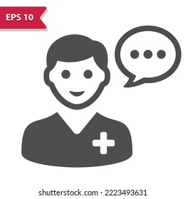 Doctor Icon. Professional, pixel perfect icon, EPS 10 format.