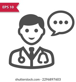 Doctor Icon. Professional, pixel perfect vector icon.