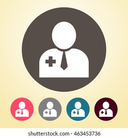 Doctor Icon in round shape.