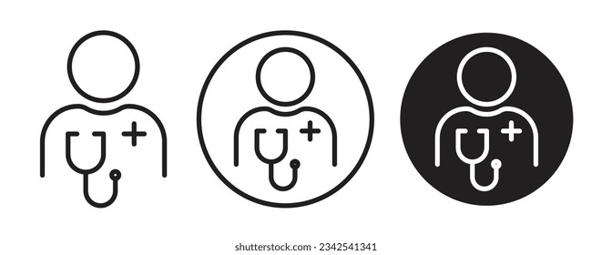 Doctor Icon ser. professional medical specialist vector symbol. suitable for apps and website UI designs.