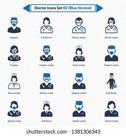 Doctor Icon Set - Blue Version