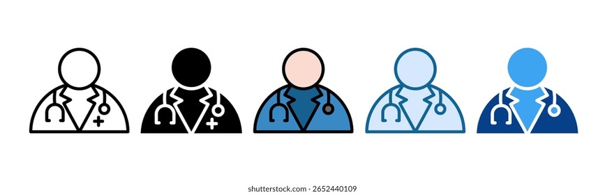 Conjunto de ícones médicos Coleção de estilos múltiplos