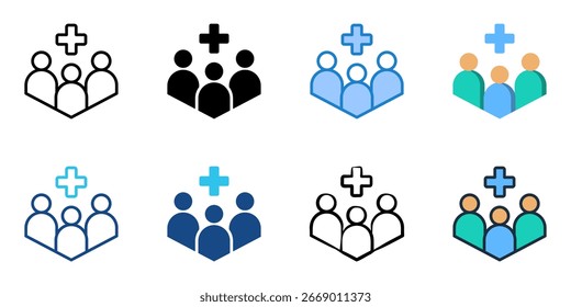 Doctor icon set multiple style collection 
