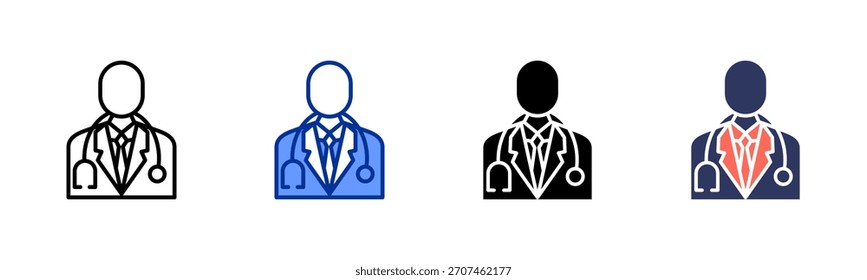 Conjunto de iconos de médico colección de estilo múltiple