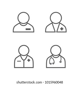 Doctor Icon Set - Some   Stethoscope and some with pocket