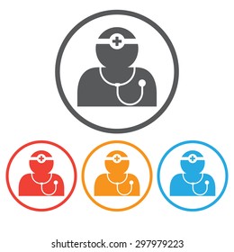 Doctor icon set,stethoscope