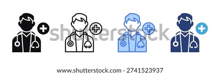 Doctor icon sheet multiple style collection