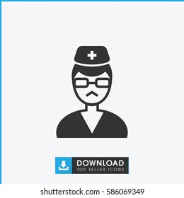 doctor icon. Simple filled doctor icon. On white background.