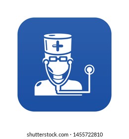 Doctor icon. Simple illustration of doctor vector icon for web