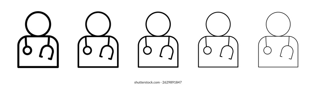 Doctor icon Simple thin line flat symbol