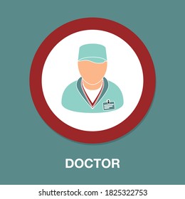 doctor icon - simple, vector, icon for website design, mobile app, ui. Vector Illustration