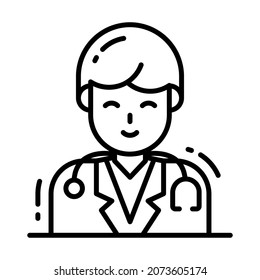 icono médico, ilustración vectorial de avatar único