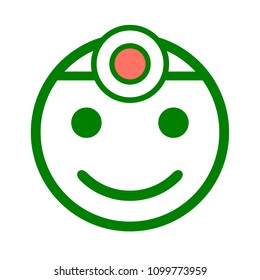 Doctor icon smile - vector
