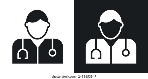 Doctor icon in solid style