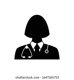 doctor icon. Doctor with stethoscope vector sign