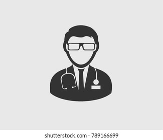 Doctor Icon with sun glass on his eyes .