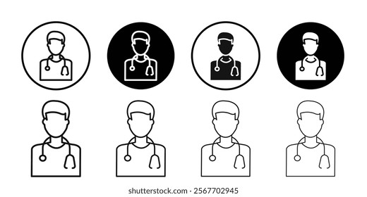 Doctor icon Symbol mark in filled style