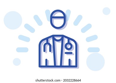 Doctor icon symbol sign from modern healthcare collection for mobile concept and web apps design. Medical and medicine related vector line icons. 