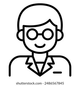 Doctor icon in thin line style Vector illustration graphic design 