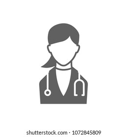 Doctor icon in trendy flat style isolated on white background. Symbol for your web site design, logo, app, UI. Vector illustration, EPS
