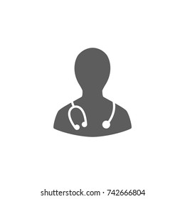 Doctor icon in trendy flat style isolated on white background. Symbol for your web site design, logo, app, UI. Vector illustration, EPS