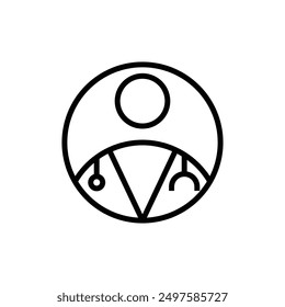 doctor icon vector design outline style