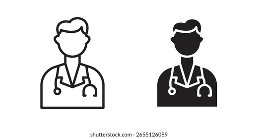 Doctor icon vector design. set web icons