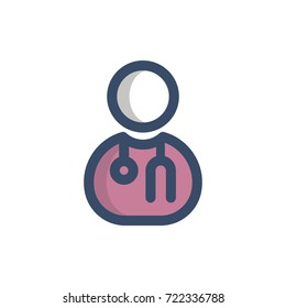doctor icon vector. doctor filled outline style design