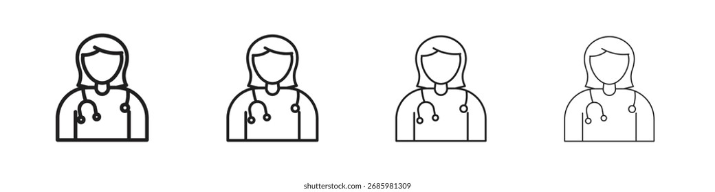Icono de doctor Vector gráfico. iconos de vector de estilo negro