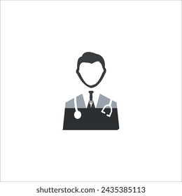 Doctor icon vector graphics design illustration.