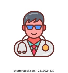 Doctor icon in vector. Illustration