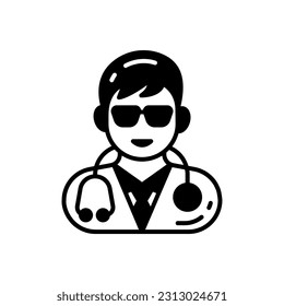 Doctor icon in vector. Illustration