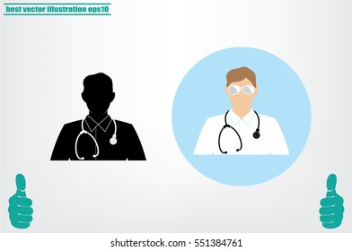Doctor icon vector illustration.
