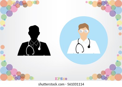 Doctor icon vector illustration.