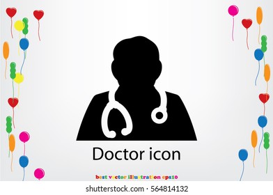 Doctor icon vector illustration.