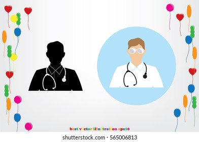 Doctor icon vector illustration.
